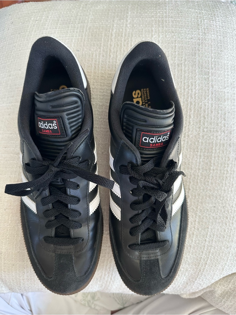 adidas Samba Black and White Leather Sneaker